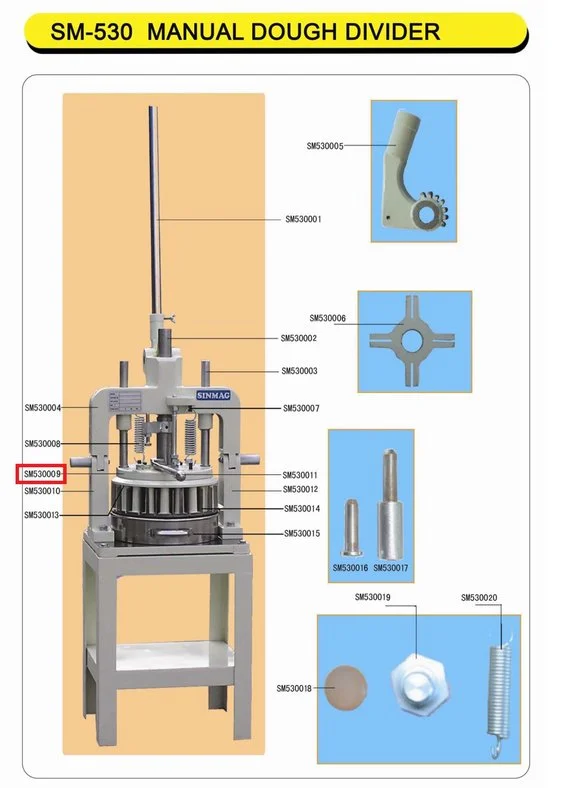 Крышка ножевого блока SM530009/13D124-01 для делителя серии SM модели SM-530