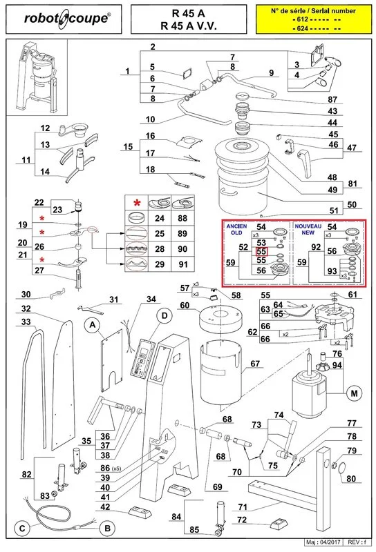Сальник 40х52х7 507054S для куттера т.м. Robot Coupe, серии R