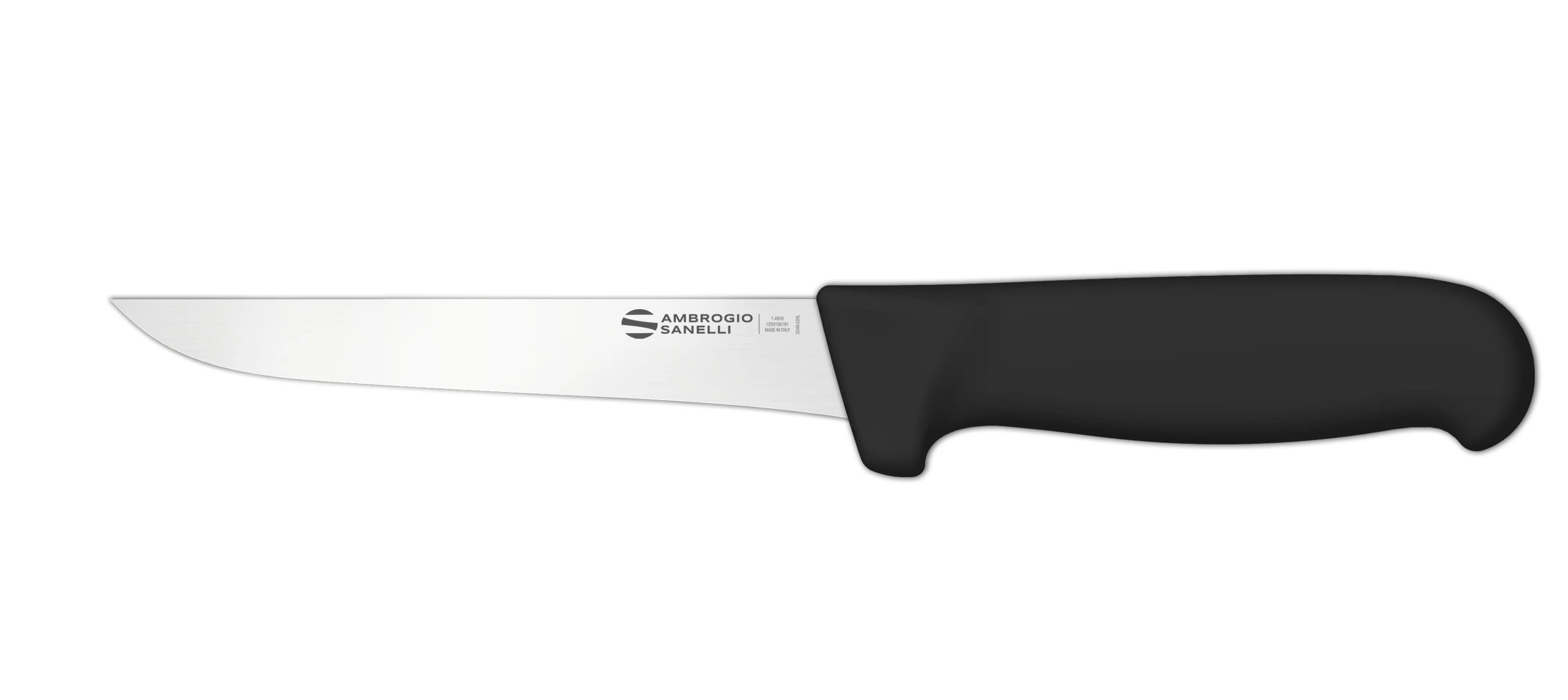 Нож Sanelli Ambrogio серии Supra, SD07016B, обвалочный узкий 160 мм, черный Нож Sanelli Ambrogio серии Supra, SD07016B, обвалочный узкий 160 мм, черный