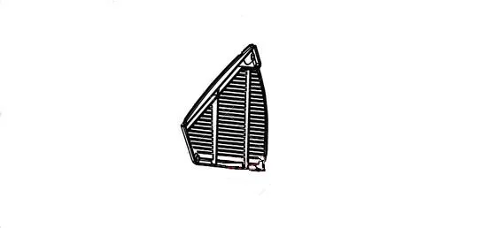 Вентиляционная решетка, левая 25146 д/машины д/резки овощей т.м. HALLDE мод. RG-250, RG-350