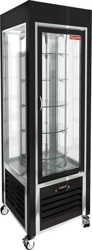 Витрина кондитерская HICOLD VRC 350 R Black FR, вертикальная