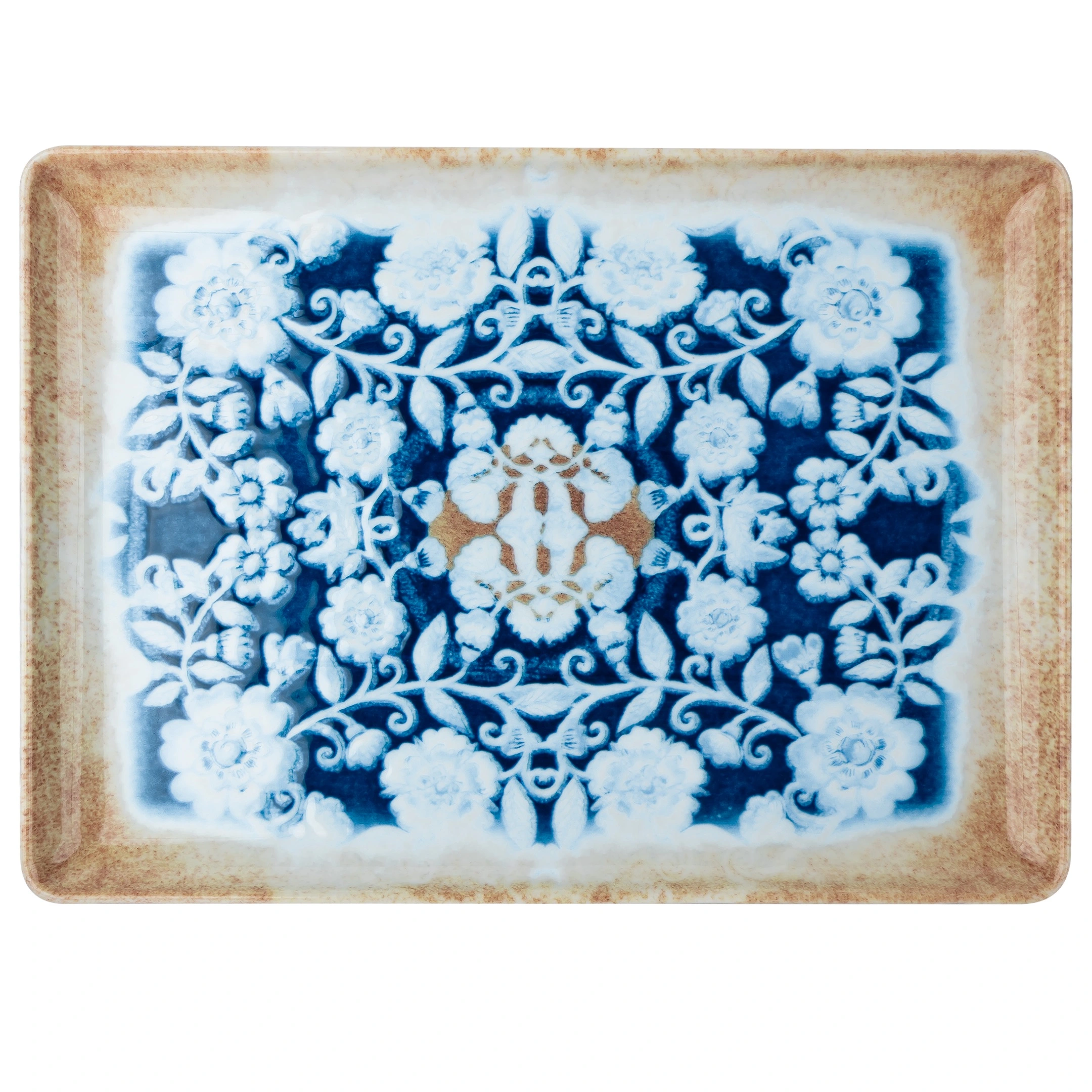 KUTAHYA Blue Blanc BNTAN35x26DU891310 Тарелка плоская прямоугольная (D1,35х26см,h2,2см)
