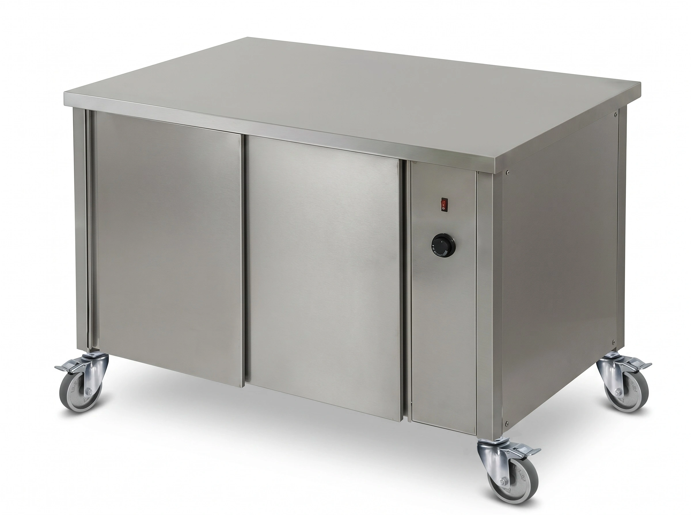 Стол тепловой Simeco СТ1207К, 1200х700х850 без борта с дверьми-купе с 2-х сторон на платф колесах S