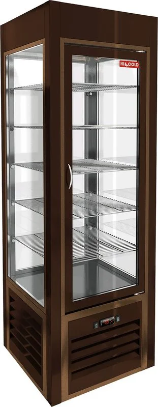 Витрина кондитерская HICOLD VRC 350 Sh Brown FR, вертикальная