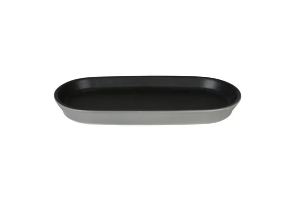 Блюдо KUTAHYA серии Lagom NOR17KY34R855A28, плоское овальное, Dark Stone, 33х19см, h3,3см