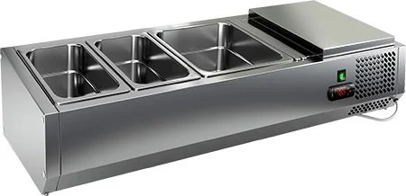 Витрина настольная HICOLD VRTO 1390 1/3, к PZ3, холодильная, для ингредиентов