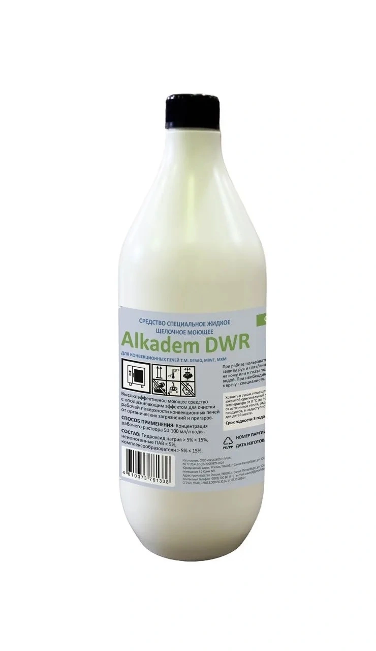 ALKADEM DWR Средство жидкое моющее тм CLEANEQ,  для конвекционных печей Debag, Miwe, MXM, флакон с ручкой 1 л